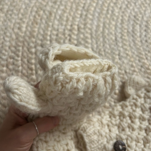 Knit new gloves removable top mittens mitten fair trade button gift - Picture 3 of 6